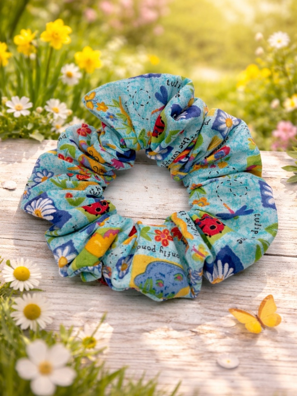 Spring Garden Scrunchie - Standard Size